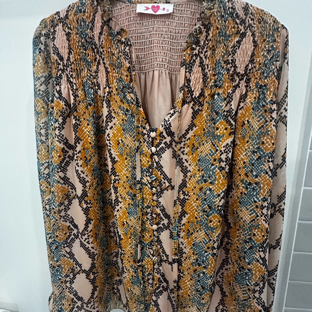 Buddy Love Multicolor Snake Print Women's Top